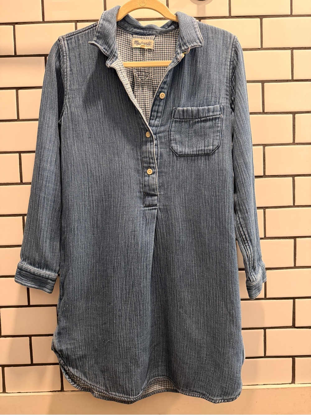 Madewell Light Blue Striped Denim Tunic